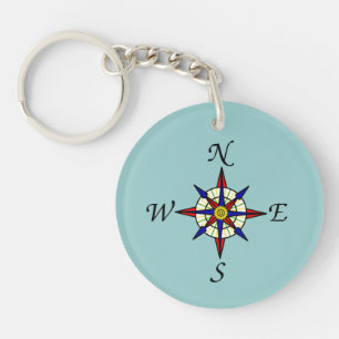 Compass Rose Key Chain