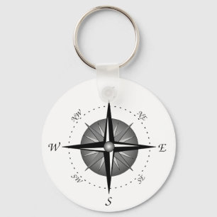Compass Rose Key Ring