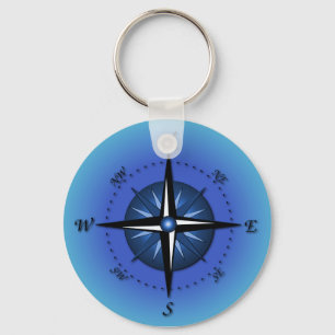 Compass Rose Key Ring