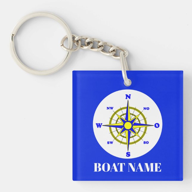 Compass rose key ring (Front)