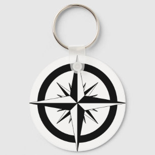 Compass Rose Key Ring