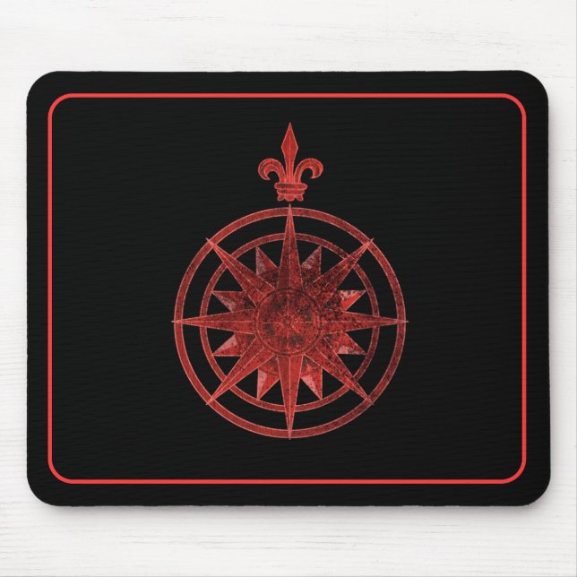 Compass Rose Mouse Mat (Front)