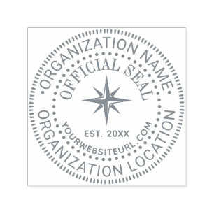 Compass Rose Official Seal Name Loc URL Estd Date Self-inking Stamp