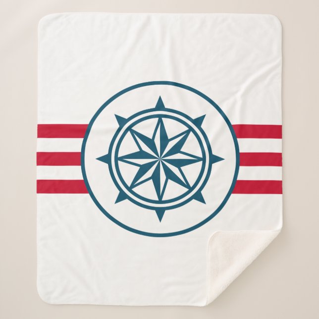 Compass Sherpa Blanket (Front)
