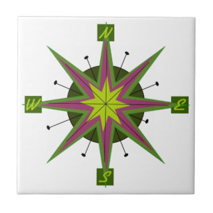 Compass Skewed Design Tile