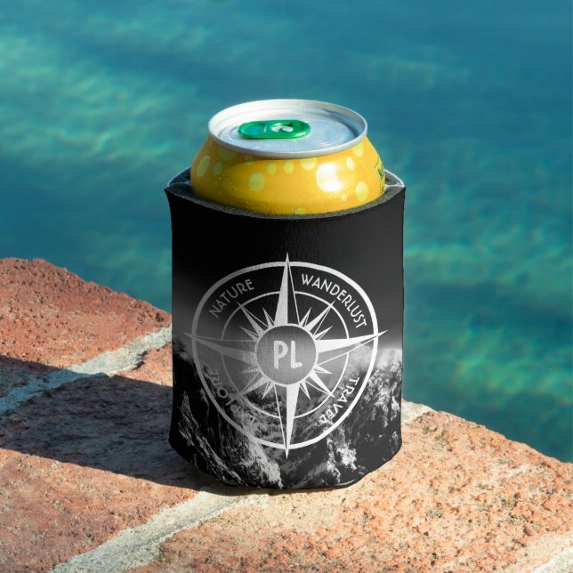 Compass star emblem monogram dramatic mountains can cooler (In Situ Pool)