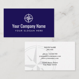 Compass star logo business card template