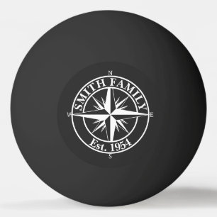 Compass star monogram personalizable emblem ping pong ball