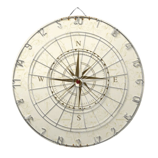 compass vintage south west east dartboard (Front)