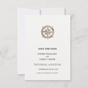 Compass Wedding Save The Date