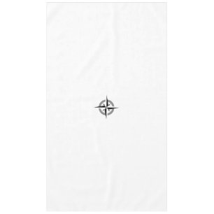 Compass White Tablecloth