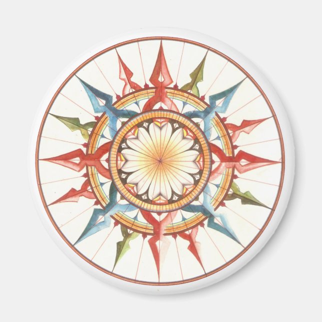 compass wind rose magnet (Front)