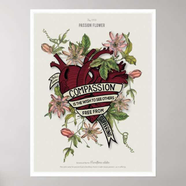 Compassion - Dalai Lama Quote Poster (Front)