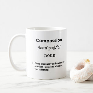 compassion definition white coffee mug