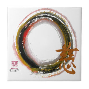 Compassion Enso, Sumi-e Tile