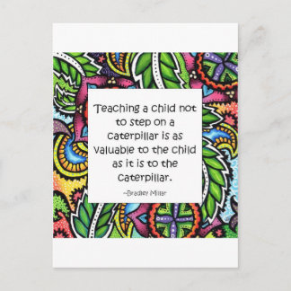 Compassion is taught postcard