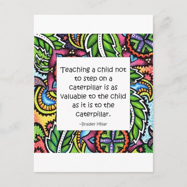 Compassion is taught postcard (Front)