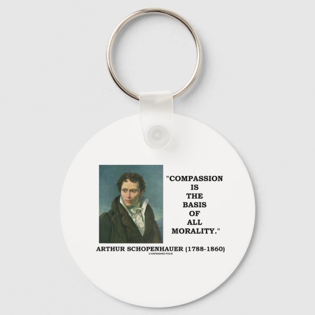 Compassion Is The Basis Of All Morality Quote Key Ring (Front)
