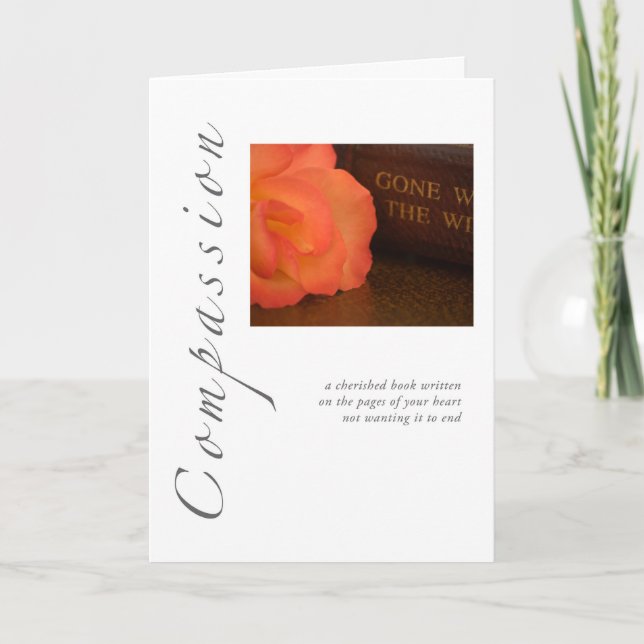 Compassion Rose & Book Card (Front)