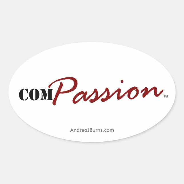 ComPASSION (Sticker) Oval Sticker (Front)
