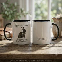 Compassionate Black Floral Rabbit Rescue