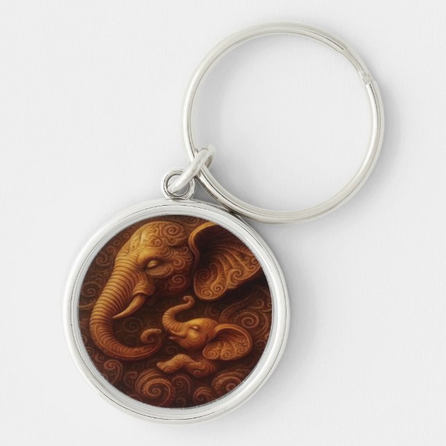 Compassionate Elephants Keychain (Front)