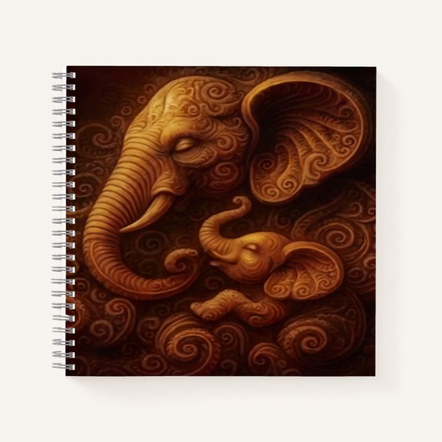 Compassionate Elephants Sketch Notebook (Front)