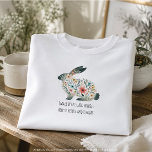 Compassionate Floral Rabbit Rescue Tri-Blend Shirt
