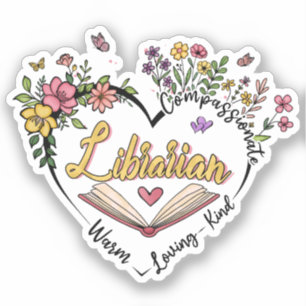 Compassionate Librarian – Floral Heart Design