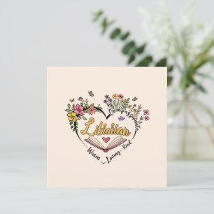 Compassionate Librarian – Floral Heart Design