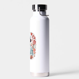 Compassionate Nurse – Elegant Floral Art Illustrat Water Bottle