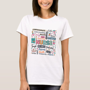 Compassionate Nurse Nursing Words T-Shirt