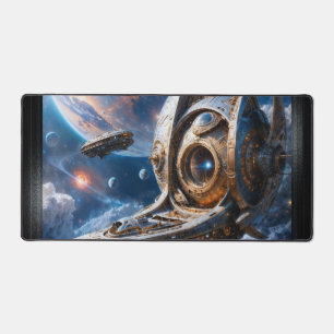 Compellious Galactic Cruiser Al Art by Xzendor7 Desk Mat