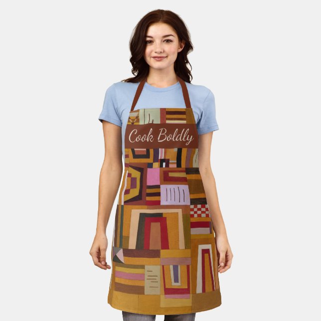 Compensation, Kandinsky Inspired Geometric Art Apron (Worn)