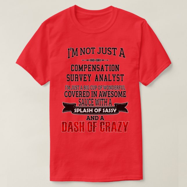 Compensation Survey Analyst Birthday Christmas Gif T-Shirt (Design Front)