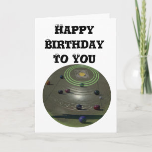 Competition Lawn Bowl, Birthday Logo Card