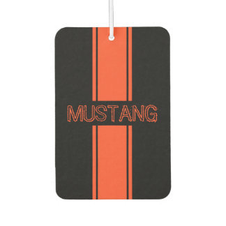 Competition Orange Racing Stripes Car Air Freshener