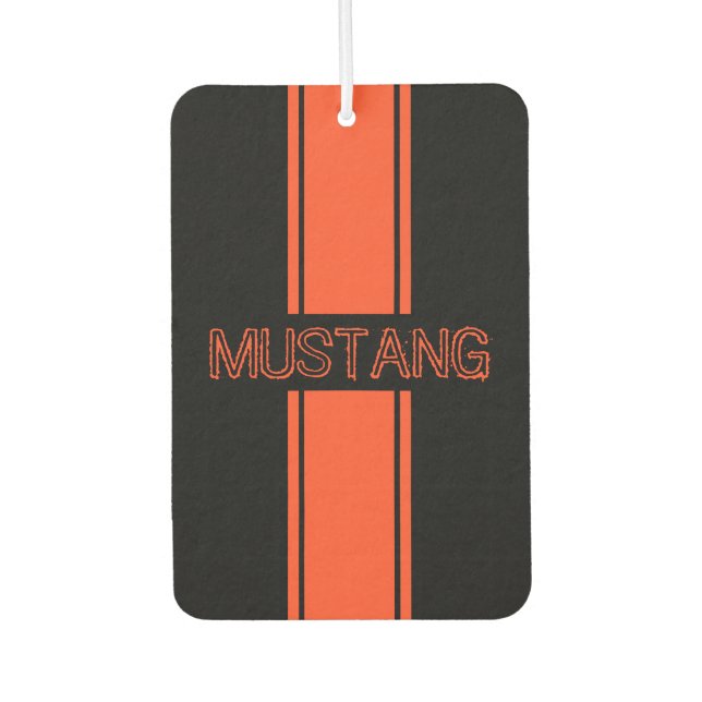 Competition Orange Racing Stripes Car Air Freshener (Front)