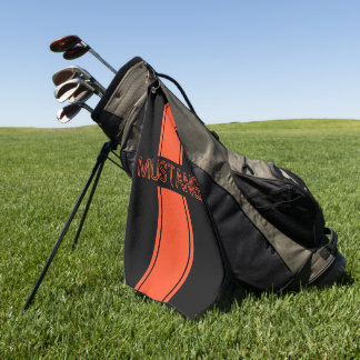 Competition Orange Racing Stripes Golf Towel