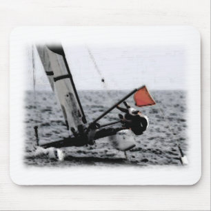 Competition Sailing Catamaran Picture Mouse Mat