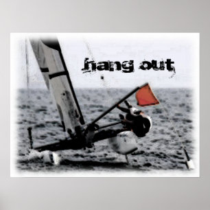 Competition Sailing Catamaran Picture Poster