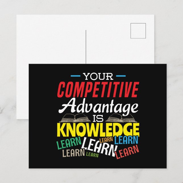 Competitive Advantage - Motivational Teacher Postcard (Front/Back)