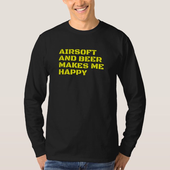Competitive Airsoft Player Tactical Combat Beer Qu T-Shirt (Front)