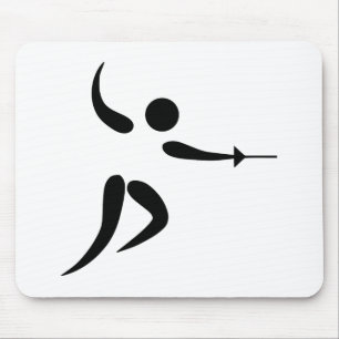 Competitive and Olympic Fencing Pictogram Mouse Mat