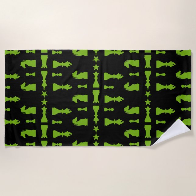 Competitive Chess Players Beach Towel (Front)