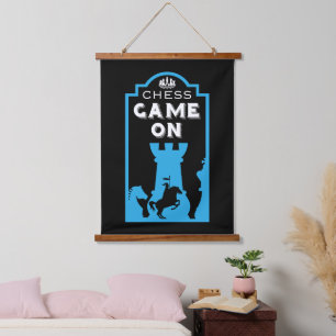 Competitive Chess Players Hanging Tapestry