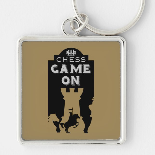 Competitive Chess Players Key Ring (Front)