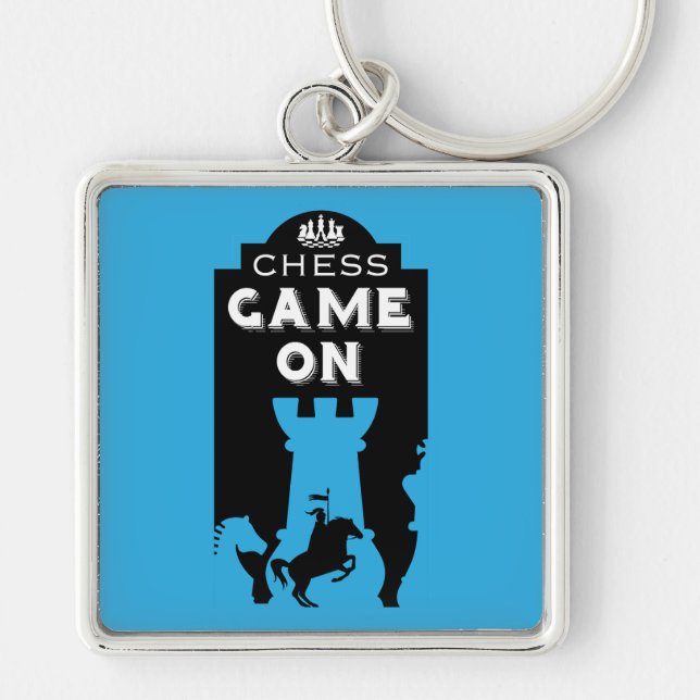 Competitive Chess Players Key Ring (Front)