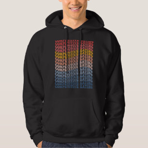 Competitive Eating Groovy Retro Sports Hoodie