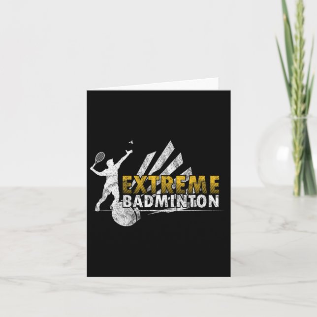 Competitive Extreme Badminton Game Competition Pla Card (Front)